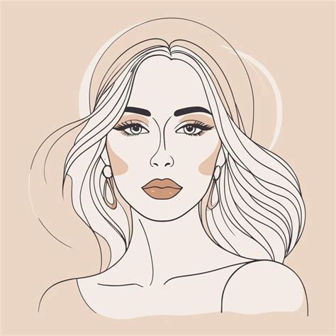 Premium Vector Woman One Line Art Illustration Modern Boho Art