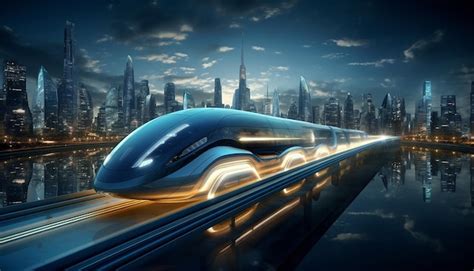 Premium Photo Futuristic Travel At The Speed Of Light Time Travel