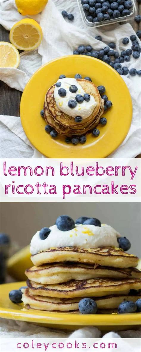 Lemon Blueberry Ricotta Pancakes Video Coley Cooks