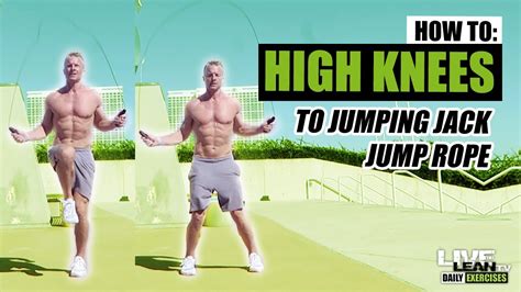 How To Do High Knees To Jumping Jack Jump Rope Exercise Demonstration