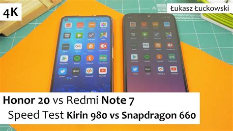 Honor 20 Vs Redmi Note 7 Speed Test Kirin 980 Vs Snapdragon 660