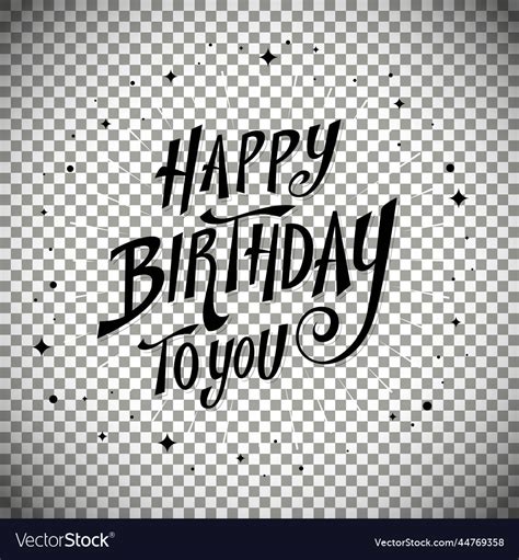 Happy Birthday Lettering Concept Design Royalty Free Vector