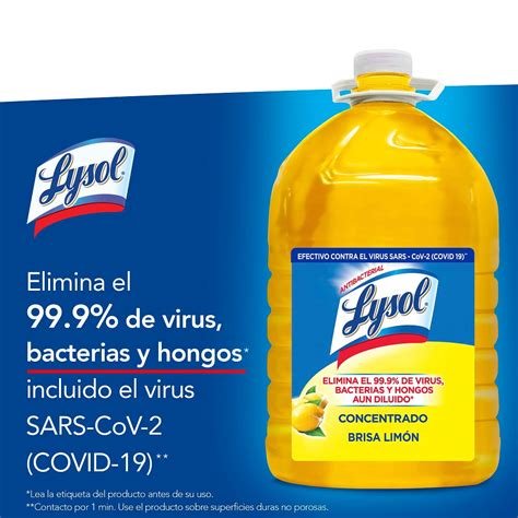 Desinfectante Para Pisos Lysol Limón Frasco 3785ml Plazavea Plazavea