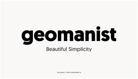 Geomanist Minimalistic Font