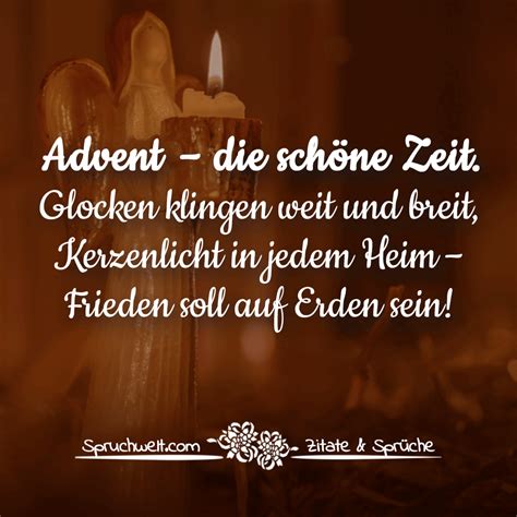 Advent schöne Zeit Glocken klingen weit und breit Kerzenlicht in