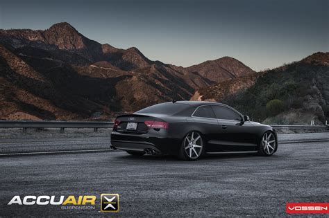 Vip Black Audi S On Chrome Vossen Wheels With Yellow Brakes Carid