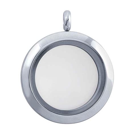 Stainless Steel Round Floating Glass Locket Pendant RioGrande