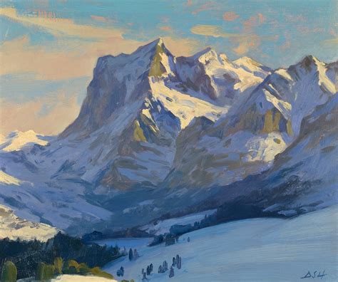 Daisy Sims Hilditch Early Morning First Light On The Wetterhorn