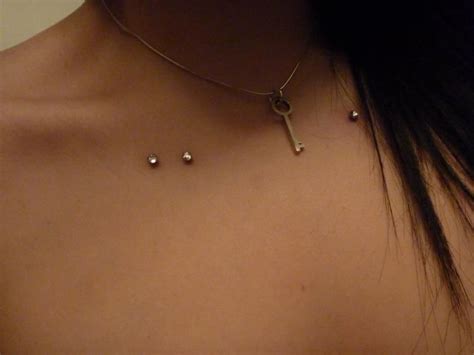 Dermal Anchors Collar Bone Piercing Unique Body Piercings