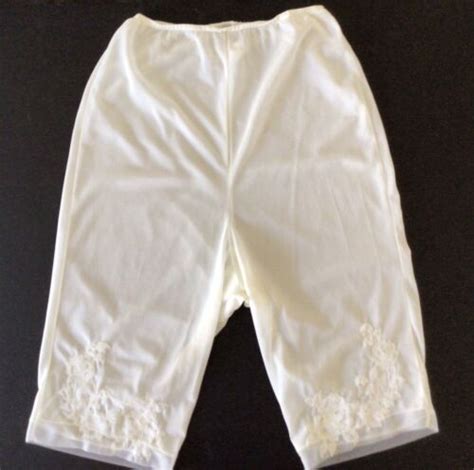 Vintage Van Raalte Ivory Silky Sheer Nylon Long Leg Pettipants Panties