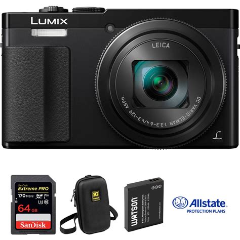 Panasonic Lumix DMC ZS50 Digital Camera Deluxe Kit Black B H