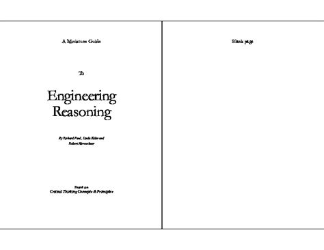 Engineering Reasoning Critical Thinking PDFCOFFEE