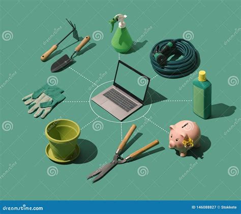 Gardening and Horticulture Tools Collection Stock Illustration ...