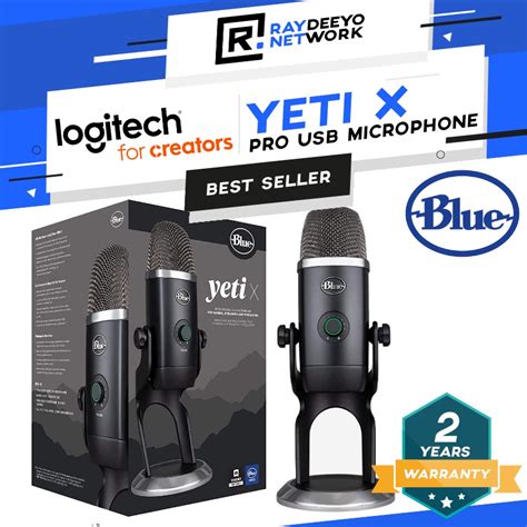 Logitech For Creators Blue Yeti X Premium Multi Pattern Professional Level Usb Microphone Blue