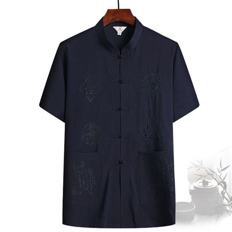 daidai Ready Stock 唐裝男短袖 Men Man Shirt Cheongsam Chinese New Year CNY