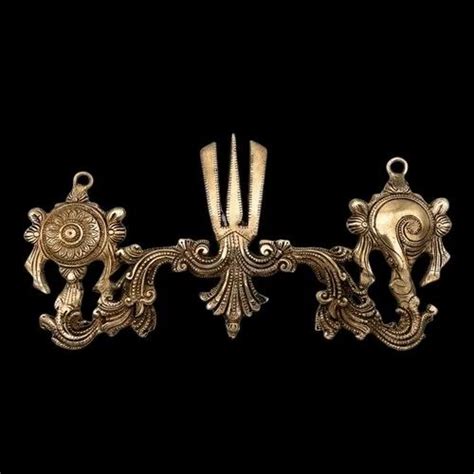 Brass Vishnu Symbols For Wall Hanging Brass 16cm At Rs 2099 पीतल की कलाकृति Bhunes Crafts