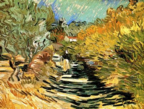 A Road in St. Remy with Female Figures, 1889 - Vincent van Gogh ...