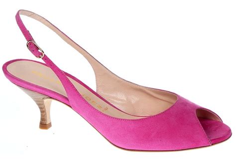 Pink Suede Kitten Heel Sling Heels Kitten Heels Pink Suede