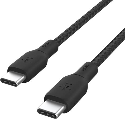 Belkin Usb C Till Usb C Kabel Flätad 2m Usb C Usb C Svart Cab014bt2mbk