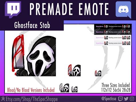 Digital DBD Ghostface Premade Emote For Twitch Discord YouTube Facebook