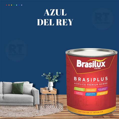 Tinta de Parede Azul Del Rey 800ml Brasiplus Acrílica Fosca Shopee Brasil