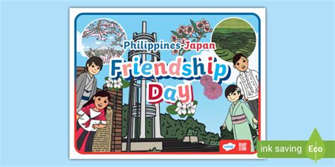 Philippines Japan Friendship Day Poster Grade 1 Twinkl