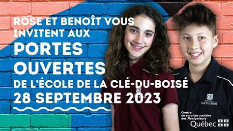 Rose et Benoît vous invitent aux portes ouvertes de l École de la Clé