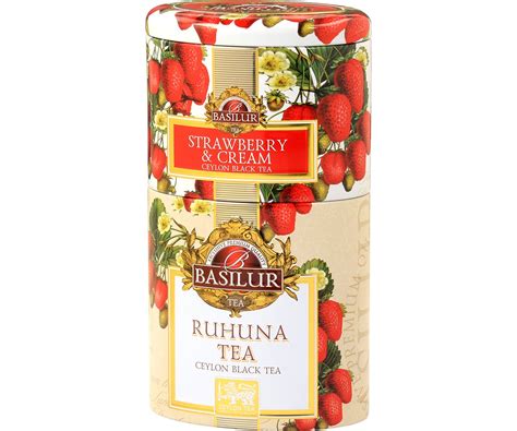 Basilur Strawberry Ruhunu Czarna Herbata 2 W 1 Truskawka Śmietanka