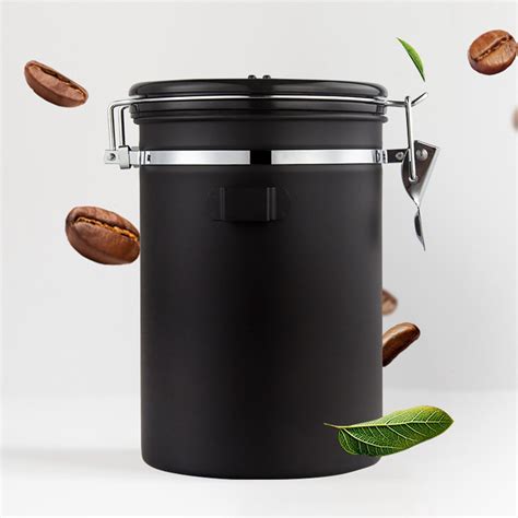 Coffee Canister Airtight Stainless Steel Container For Coffee Beans