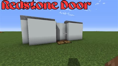 Minecraft Simple Redstone Door Tutorial Youtube