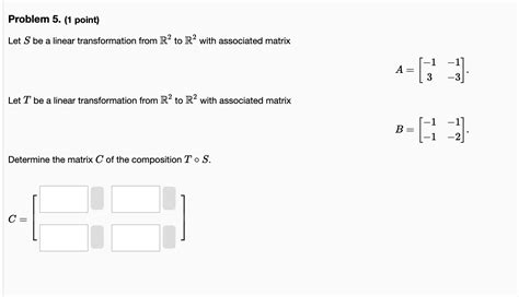 Solved Problem 5 1 ﻿point Let S ﻿be A Linear