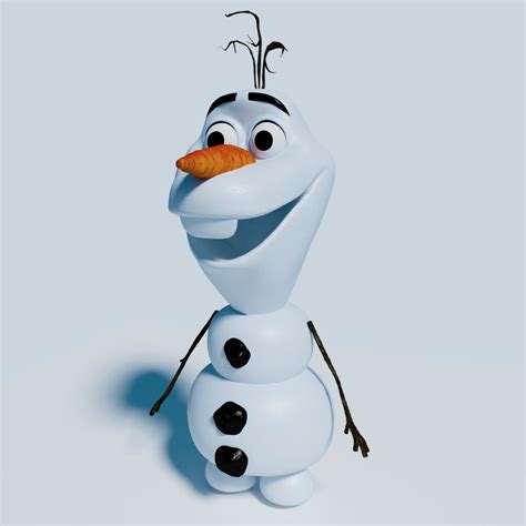 Olaf Disney Frozen High Poly Free 3d Model 3ds Obj Dae C4d Mb