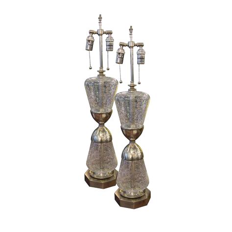 French Nickel And Cut Glass Torchiere Lamps For Sale At 1stdibs