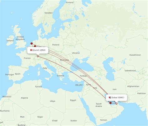 All Flight Routes From Dubai To Zurich Dwc To Zrh Flight Routes