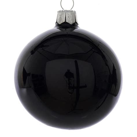 Er Set Weihnachtskugeln Aus Glas D Mm Arctique Gl Nzend Schwarz