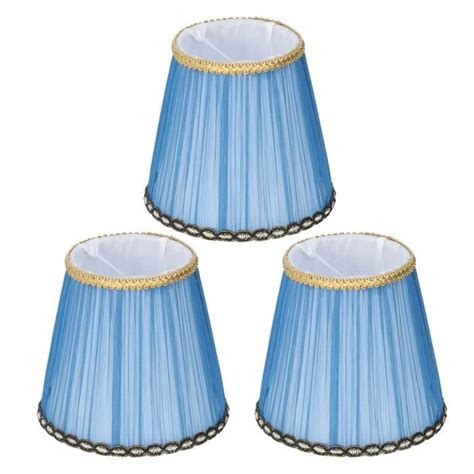 3pcs Abat jour en Tissu Abat jour à Clipser E14 pour Lustre Bougie