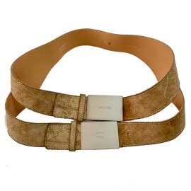 Ceinture Chanel Daim Accessoire Occasion Luxe Certifi Authentique