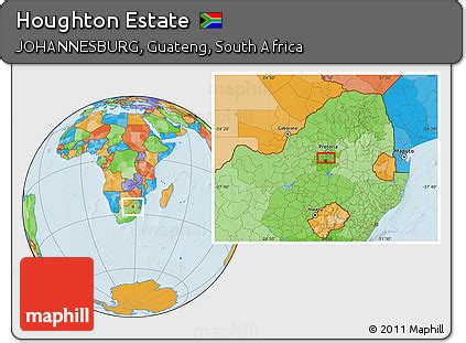 Free Political Location Map of Houghton Estate