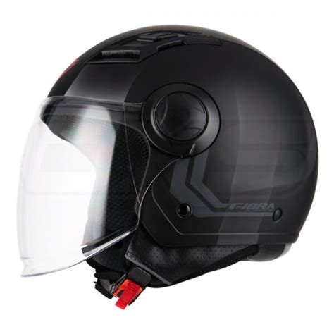 Casco Moto Abierto Fibra By Nzi Mega Negro Opaco Jet Norma Dot Motorising