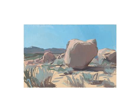 California Desert Landscape Print, Joshua Tree California Plein Air Painting — Michelle Farro