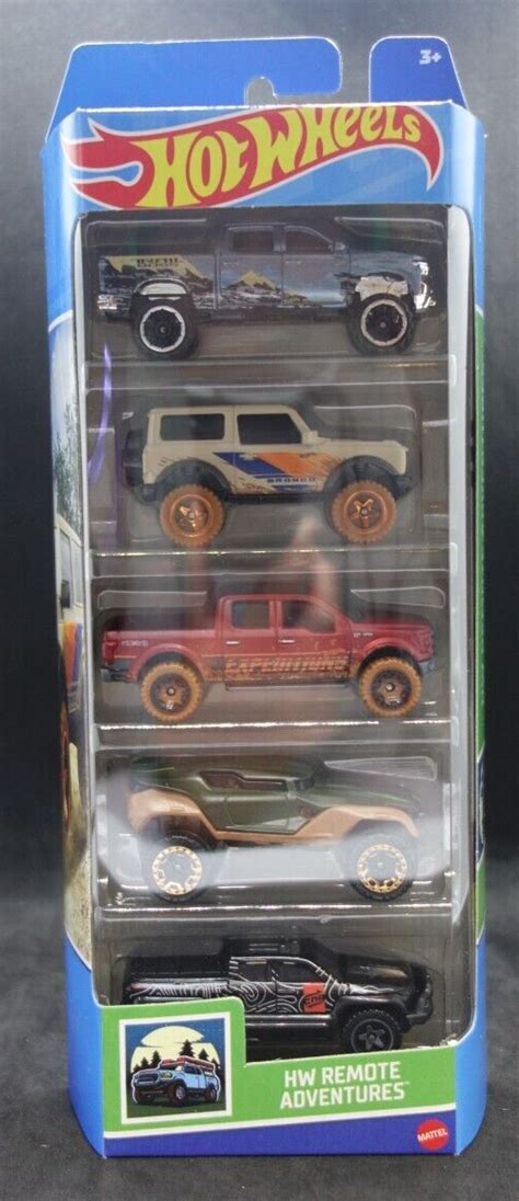 Hot Wheels 5 Pack HW Remote Adventures Ford F 150 Bronco Chevy