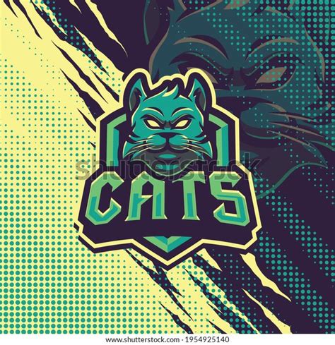 Cats Mascot Logo Design Illustration Stock Vector Royalty Free