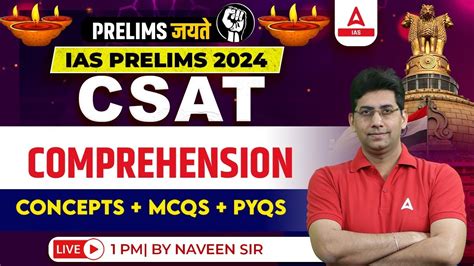 Csat Comprehension Pyqs Mcqs Upsc Csat Comprehension Class By