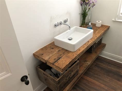 Reclaimed Wood Bathroom Vanity Unit Gt Carpentry Building Services