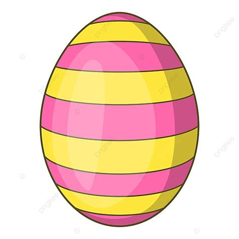 Easter Egg Border Clipart Vector Round Easter Egg Icon Cartoon Style