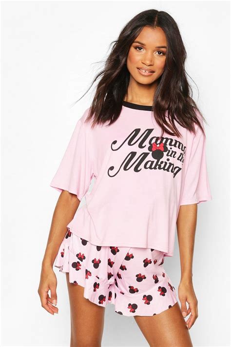 Maternity Disney Slogan Pj Short Set Boohoo Uk