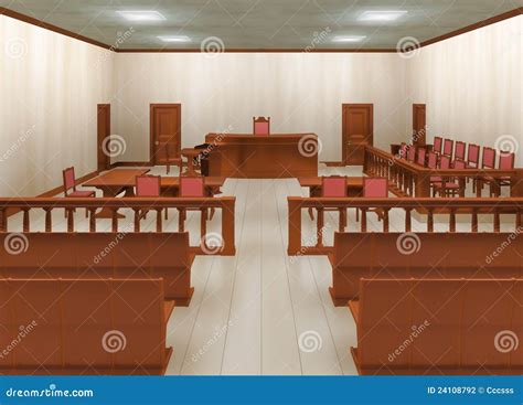 Sala De Tribunal Stock De Ilustración Ilustración De Nadie 24108792