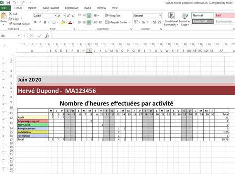 Modèles de planning Excel à télécharger gratuitement