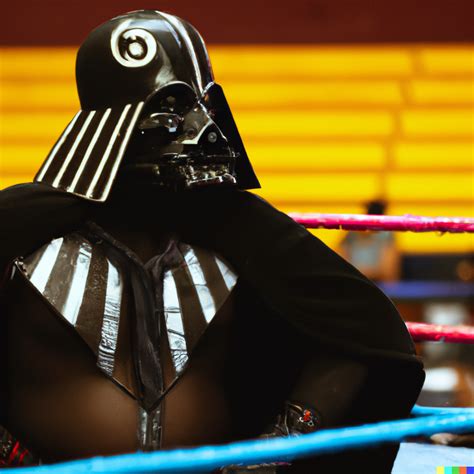 Kitt Dalle Mexican Darth Vader Themed Wrestler In The Ring