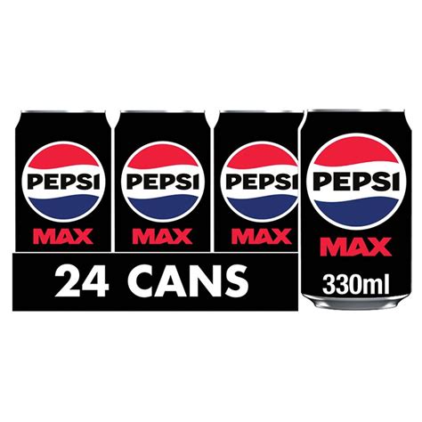 Pepsi Max No Sugar Cola Can 24x330ml Bestway Wholesale